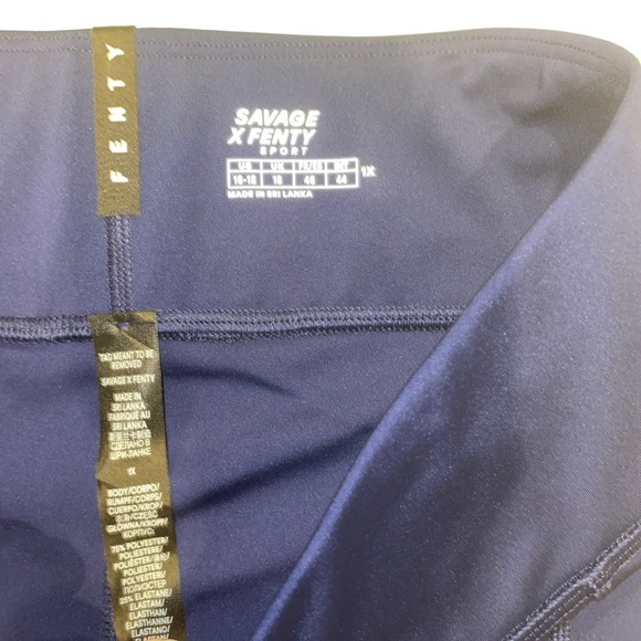 Savage X Fenty Band-It High-Waist Snatched Leggings Blue Workout Pants 1X 16-18 - Picture 8 of 14